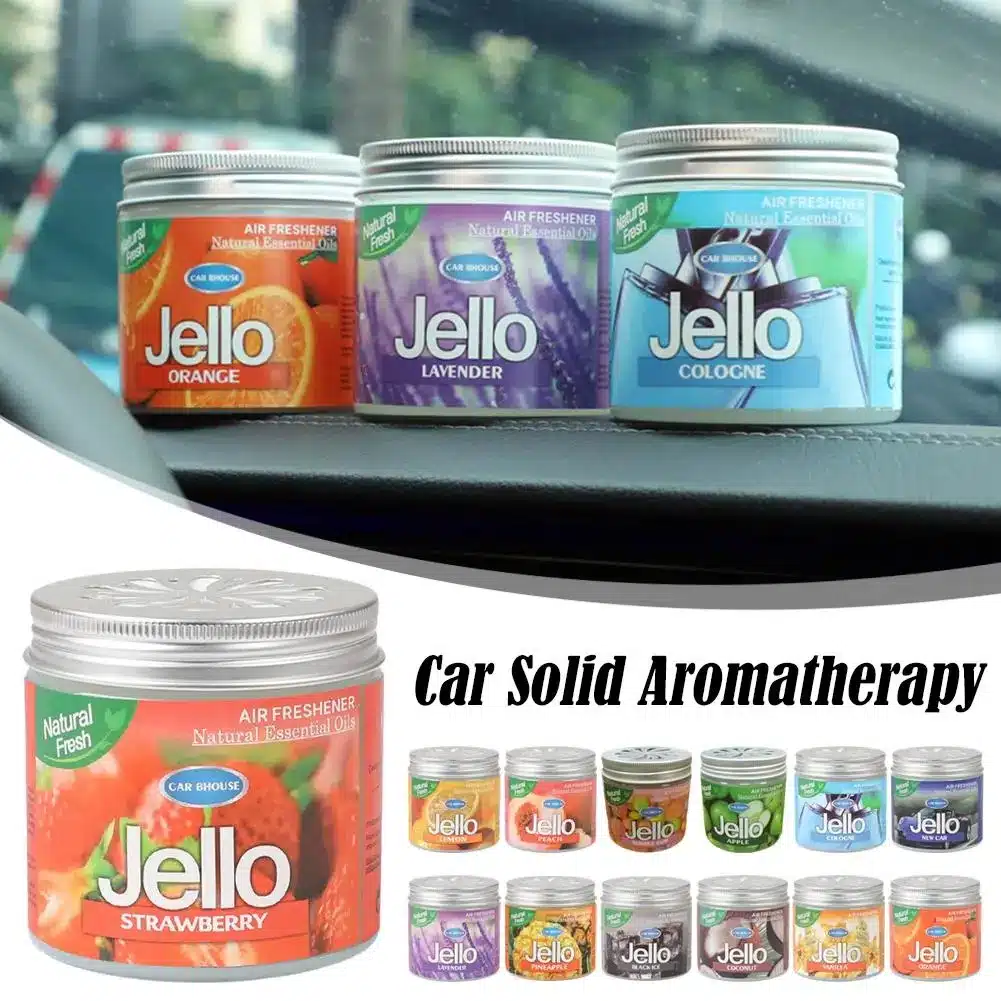 Jello Fresh Air Freshener – Natural Essential Oils for a Long-Lasting Fresh Aroma in Car, Office, and Home