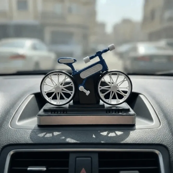 Car solar bike shape fragrance perfume tire rotation Solar air freshener perfume