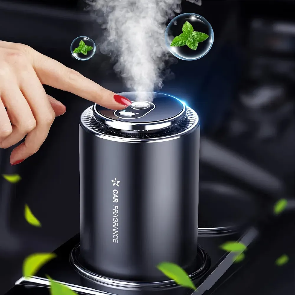 Car Diffuser for Essential Oils with LED – Dual Car Air Freshener & Car Humidifier