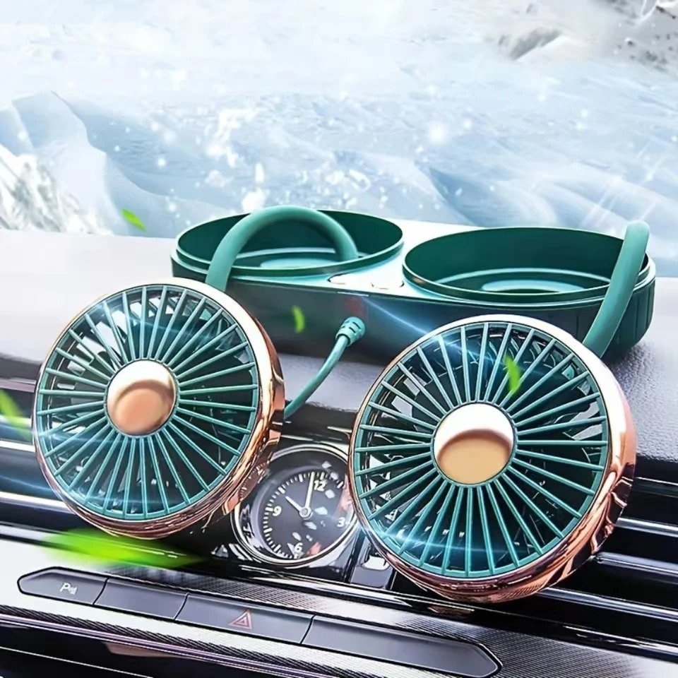 360-Degree Rotating Car Cooling Fan- Portable & Foldable Cooling Fan - 12v